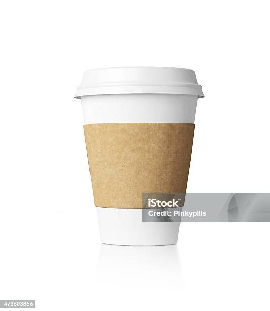 White Coffe Cup Isolated 3d Rendering Stock Photo - Download Image Now - 2015, Cafe, Cap - Hat