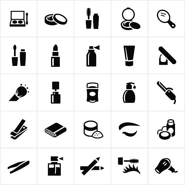 ilustrações de stock, clip art, desenhos animados e ícones de ícones de beleza cosméticos e - cosmética