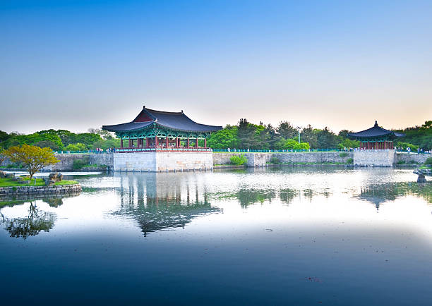 istock Beautiful lake and landscaped park 473615802