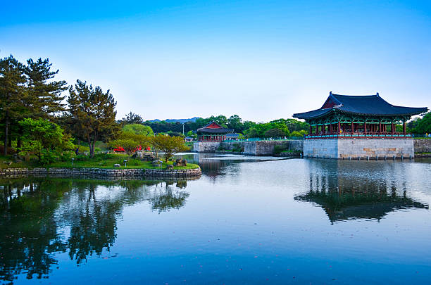 istock Beautiful lake and landscaped park 473615822