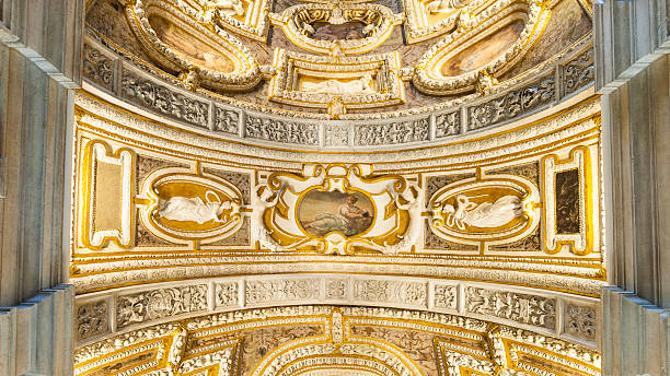 Ceiling of the Palace of the Doges stock photo