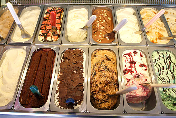 istock Colorful ice cream tray 473622862