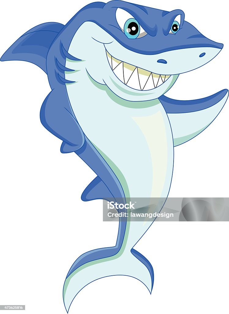 Funny Shark Cartoon Stock Illustration - Download Image Now - Anger,  Mascot, Shark - iStock
