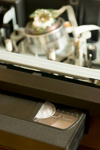 istock Interior of an analog VCR with VHS cassette 473630866