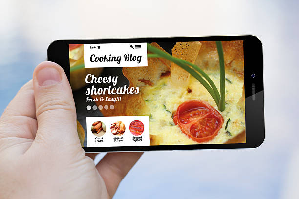 cooking blog on cell phone