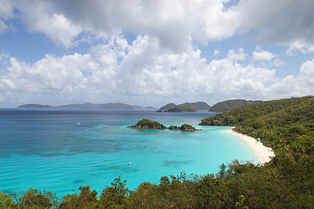 istock Beautiful White Sand Caribbean Beach and Blue Ocean 473648222