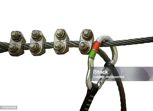 Isolated Climbing Carabiner Stock Photo - Download Image Now - Metal Clip, Safety Harness, 2015