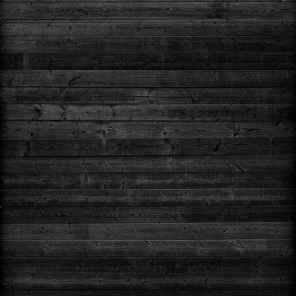 istock Wall of natural black wood 473649490