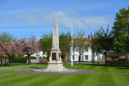 War memorial on Bowling Green in Stevenage Old Town, Hertfordshire