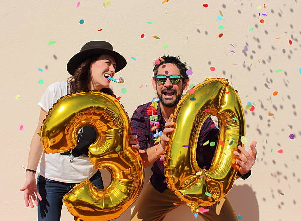 istock Couple celebrating a 30th birthday party 473656474