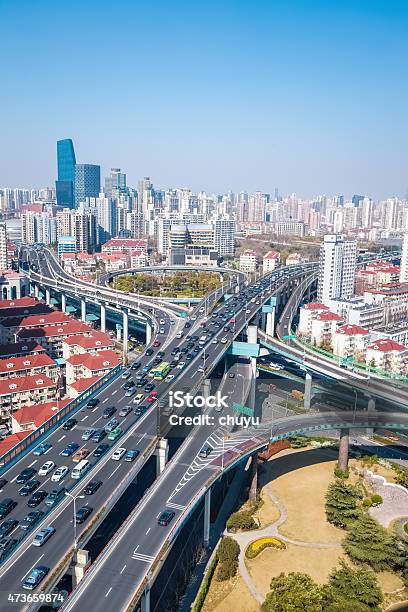 Interchange Of Viaducts Stock Photo - Download Image Now - City, Overpass - Road, 2015