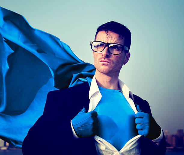istock Superhero Businessman Professional Success White Collar Worker C 473660030