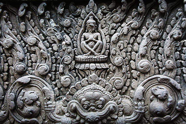 istock Bas relief in Banteay Srei, Cambodia 473660828
