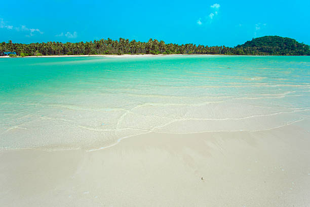 отлив в таиланде.   остров самуи. - pattern blue sea sand стоковые фото и изображения