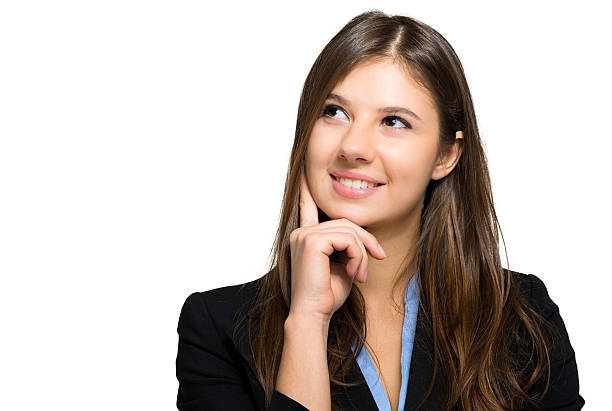 istock Beautiful young woman in a pensive expression 473669340
