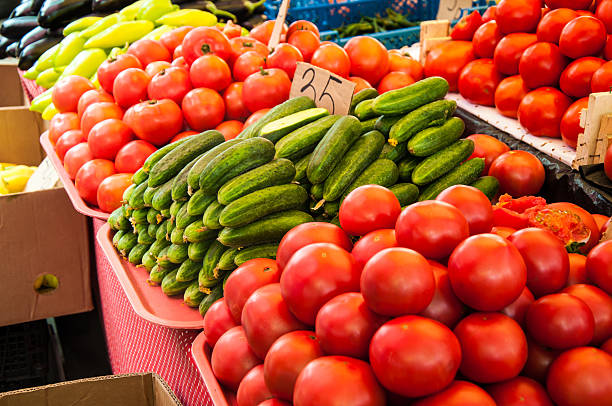 istock Fresh vegetables and herbs are sold at the Bazaar 473678744