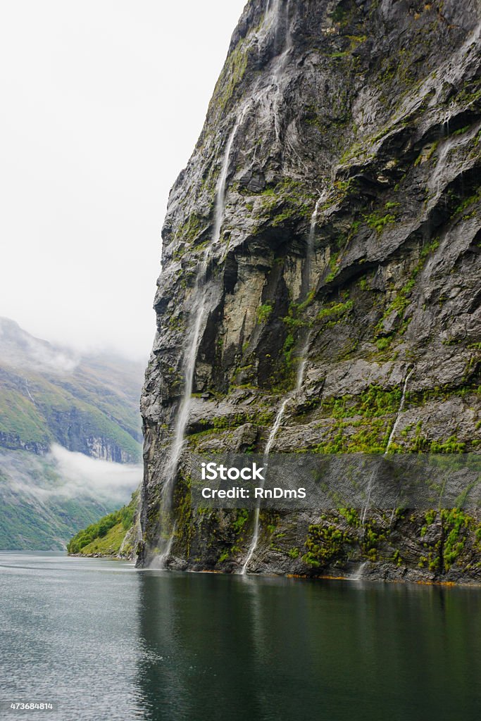 Geiranger fjord View of Geiranger fjord, Norway 2015 Stock Photo