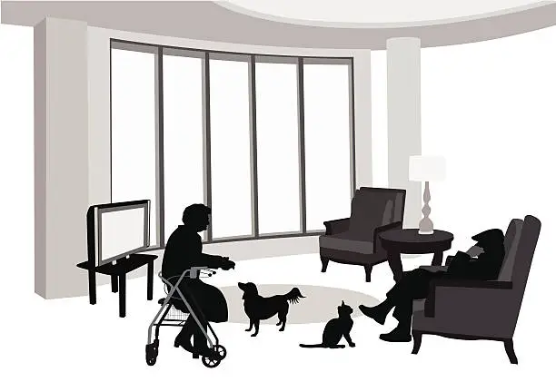 Vector illustration of Senior's Condominium