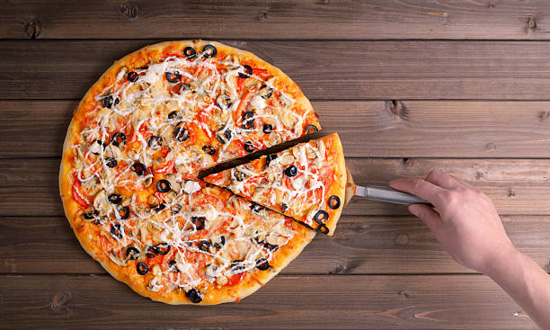 pizza au fromage et pizza de paddle - Photo