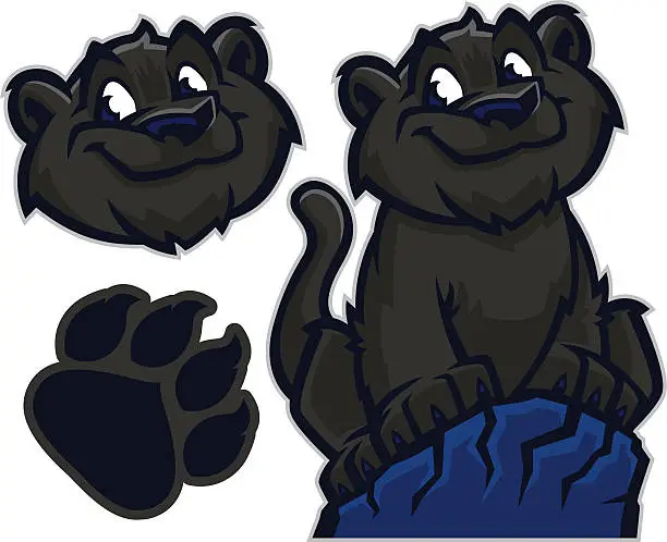 Vector illustration of Kid Panther
