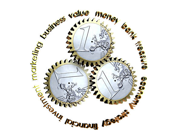 istock Euro coin gears - financial system concept 473691140