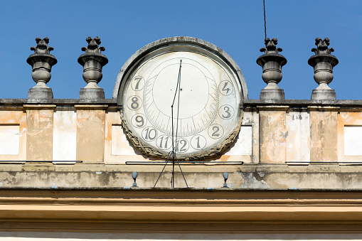 Monza (Brianza, Lombardy, Italy): sundial of the Villa Reale, historic palace in the Monza Park