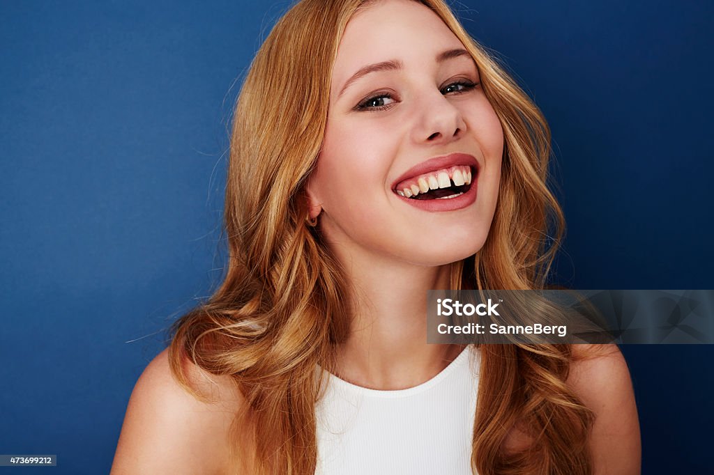 Happy woman portrait Portrait of gorgeous young woman, smiling Gap Toothed Stock Photo