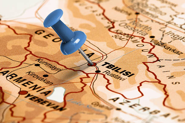istock Location Tbilisi. Blue pin on the map. 473699856