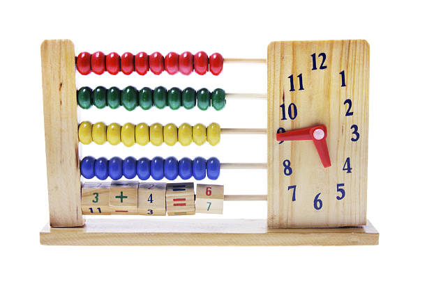 istock Wooden Children Abacus with Clock 473699864