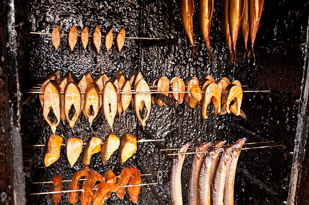 istock Fresh smoked Fish in an Oven 473702056