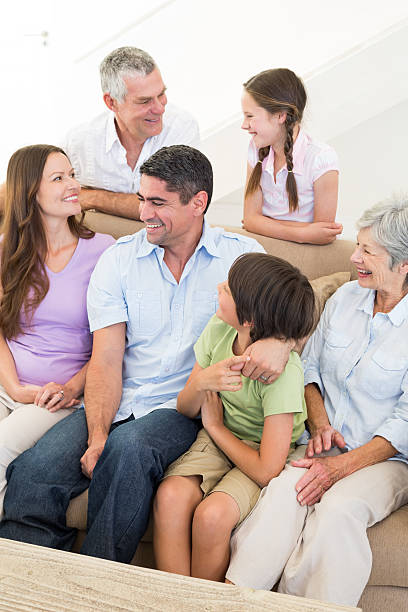istock Smiling multigeneration family 473702656