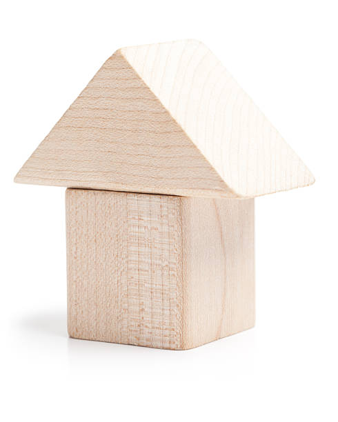 istock Wooden toy house with clipping path 473709642