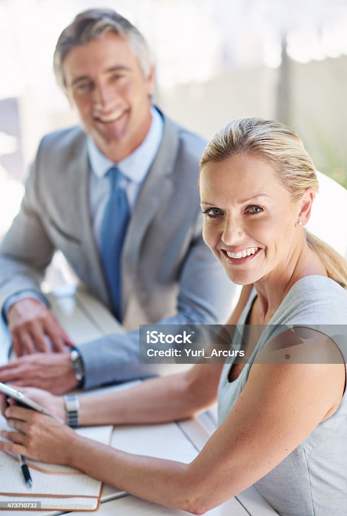 They're a powerful corporate combo Portrait of two mature businesspeople talking together of a digital tablethttp://195.154.178.81/DATA/i_collage/pi/shoots/804646.jpg 2015 Stock Photo