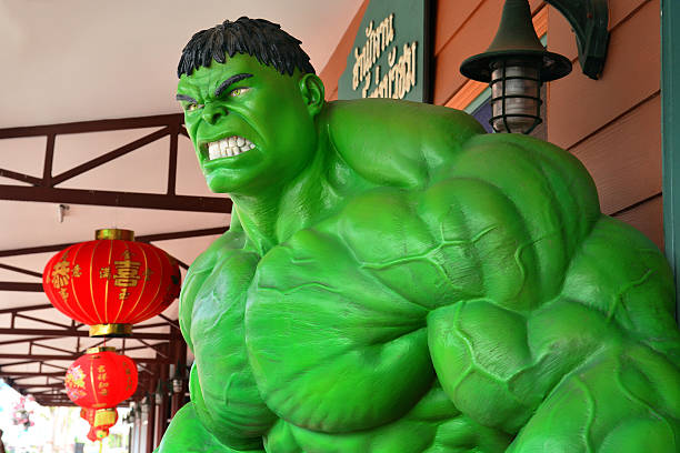 Ayutthaya,Thailand - March 04, 2014: The Hulk model at Thung Bua Chom floating market