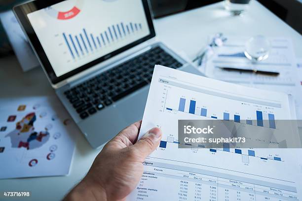 Report Profits Stock Photo - Download Image Now - 2015, Analyzing, Banking