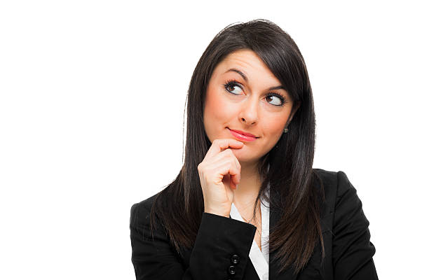 istock Beautiful young woman in a pensive expression 473719096