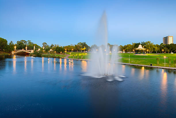 istock River Torrens and fountain in Elder Park 473719132