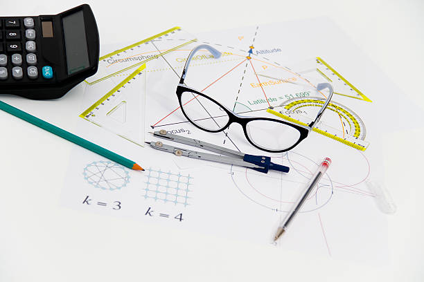 istock Business Architectural project, pair of compasses, glasses, rule 473719264
