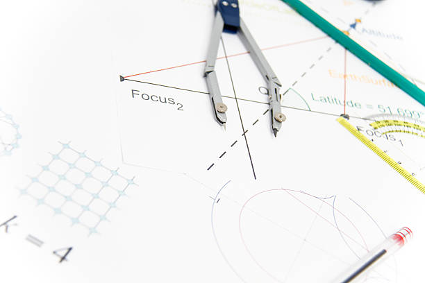 istock Business Architectural project, pair of compasses, glasses, rule 473723946