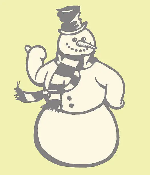 Vector illustration of Snowman