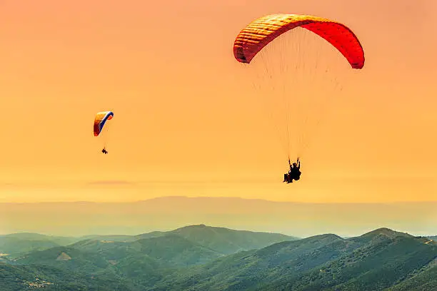 paragliding flight