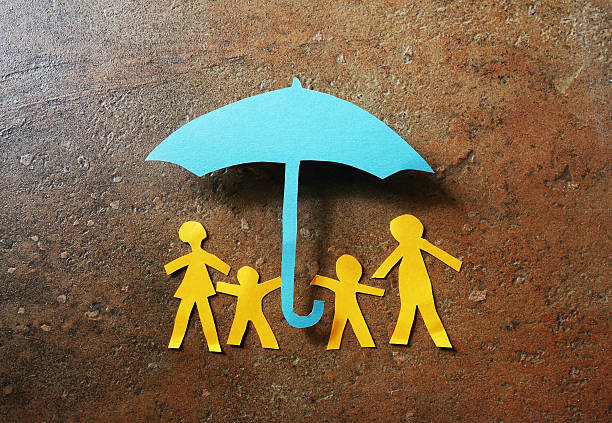 papier-familie - handmade umbrella stock-fotos und bilder