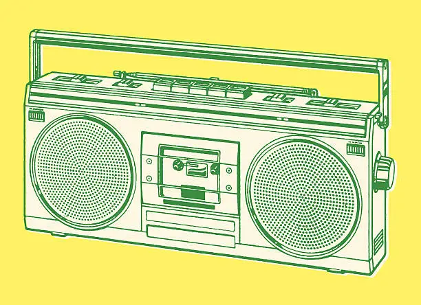 Vector illustration of Boombox