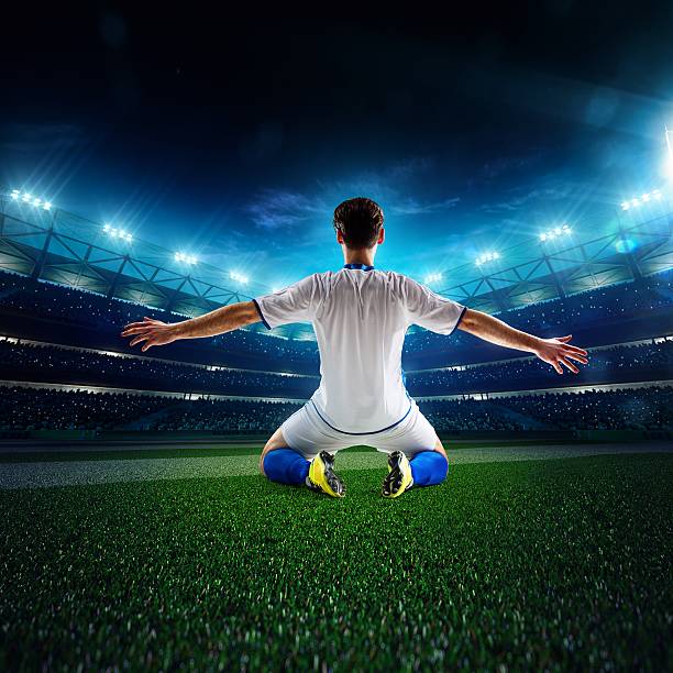 istock Digitally altered image of a soccer player at a stadium 473737992