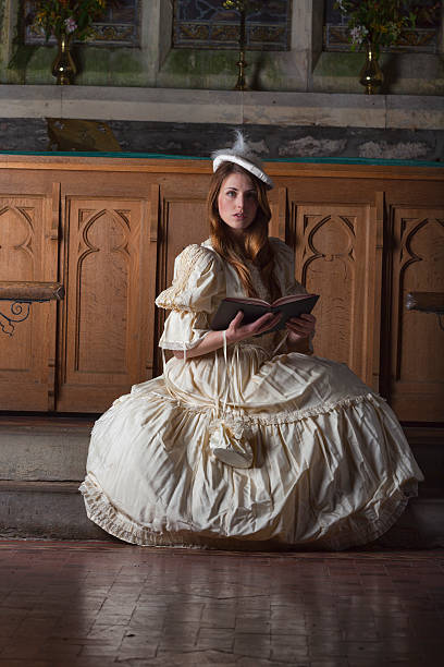 istock Medieval Lady In Church 473741284