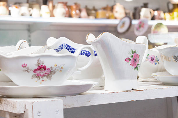 istock Flea market gravy boats 473741926