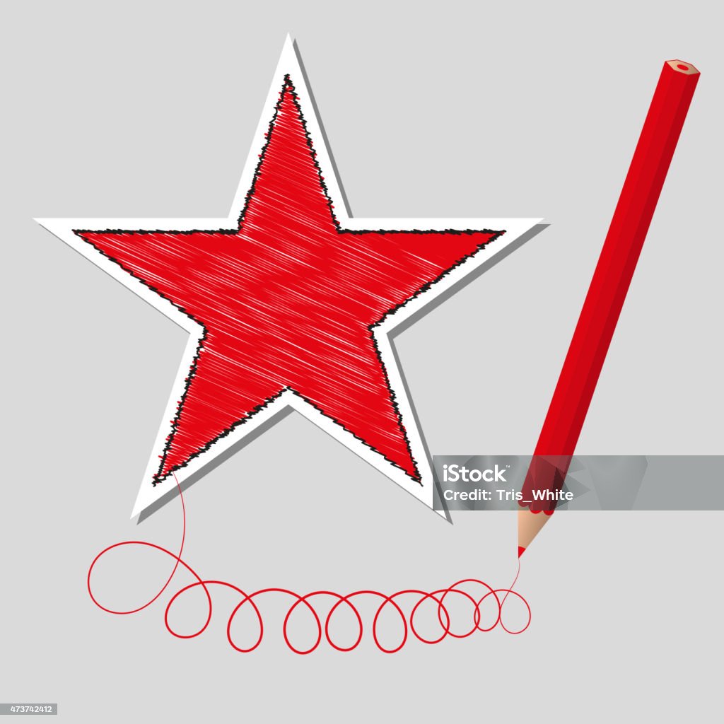 Dashed Star Vector Vector Illustration Dashed Star And Pencil Stock Illustration ...