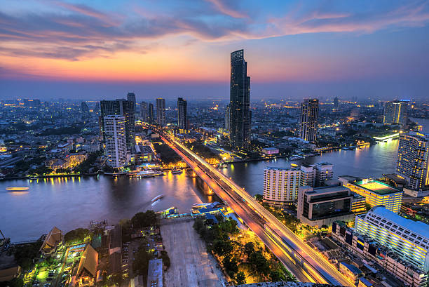 istock Twilight on the top view in Bangkok, Thailand 473742610