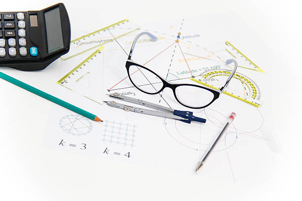 istock Business Architectural project, pair of compasses, glasses, rule 473745014
