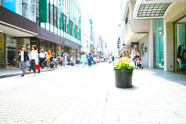 istock Shoppers walking shopping street 473745940